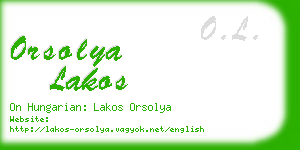 orsolya lakos business card